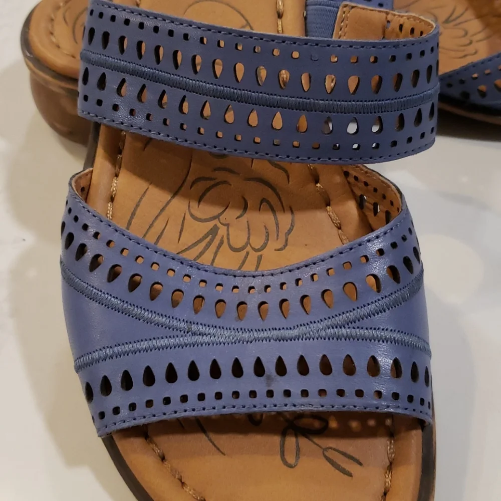 NATURALIZER 7.5 blue leather sandal - Picture 4 of 6